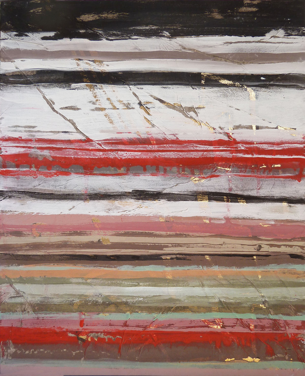 trittico "marine" Collezione privata Tecnica mista. Pigmenti su carta di riso incollata su tela. Cm 40x50
